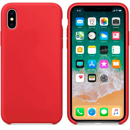 Hard Silicone Case for iPhone XR Red | Mobile Parts